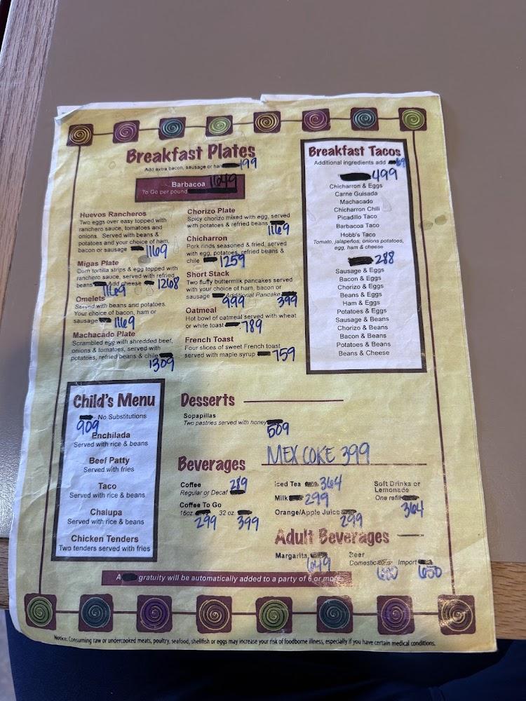 Ofelia's Mexican Restaurant Menu image 1